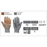 HexArmor 2098 Rig Lizard Thin Lizzie, Core9 Technology, 13-Gauge, Nitrile Palm, Impact, Cut A9